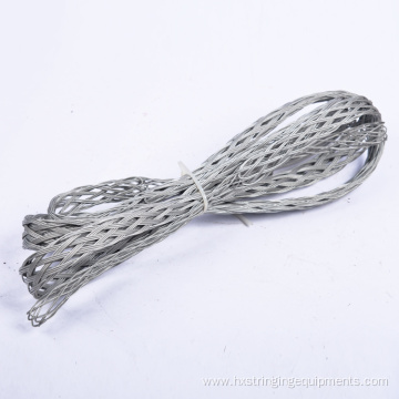 Double head wire mesh grip cable pulling socks